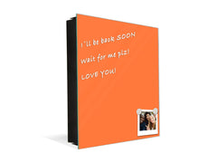 Dekorative Key Box mit magnetischer, trocken abwischbarer Glastafel K18A Reihe von Farben: Bright Orange