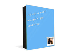 Armadietto portachiavi decorativo con lavagna K18B Serie di colori: Blu Pastello