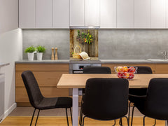 Stylish Tempered glass backsplash – Glass kitchen splashback BS01 Herbs Series: Hanging Herbs 3