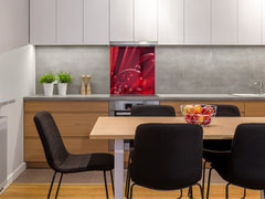 Glass kitchen backsplash – Photo backsplash BS03 Flower Series: Red Flower 4