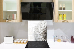 Toughened glass backsplash BS 04 Dandelion and flowers series: Dandelion Drops 5