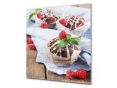 Stunning printed Glass backsplash BS06 Pastries and sweets: Muffins Muffins