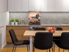 Stunning printed Glass backsplash BS06 Pastries and sweets: Cake With Chocolate