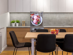 Stunning printed Glass backsplash BS06 Pastries and sweets: Strawberry Ice Cream