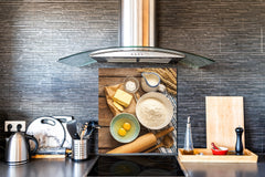 Tempered glass Cooker backsplash BS07 Desserts Series: Ingredients For The Dough