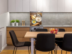 Tempered glass Cooker backsplash BS07 Desserts Series: Ingredients For The Dough