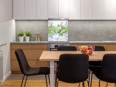 Glass kitchen splashback – Glass upstand BS09 Water splash Series: Lime Mint Water 2