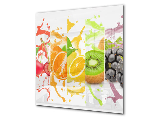 Panel protector de vidrio templado – Protector contra salpicaduras – BS09 Serie Salpicaduras: Zumo de frutas