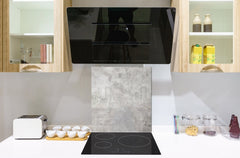 Toughened glass backsplash BS 12 White and grey textures Series: Concrete Texture 4