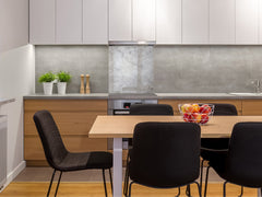 Toughened glass backsplash BS 12 White and grey textures Series: Concrete Texture 4
