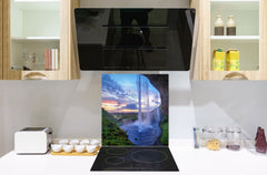 Tempered glass Cooker backsplash BS16 Waterfall landscapes Series: West Waterfall 2