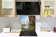 Tempered glass Cooker backsplash BS16 Waterfall landscapes Series: Waterfall Nature 2