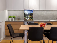 Tempered glass Cooker backsplash BS16 Waterfall landscapes Series: Waterfall Mountain