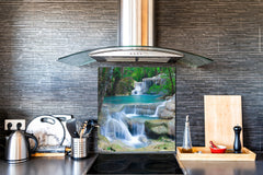 Tempered glass Cooker backsplash BS16 Waterfall landscapes Series: Waterfall Stream