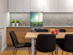 Kitchen & Bathroom splashback BS17 Green grass and cereals Series Grass Leaf Meadow