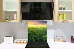 Kitchen & Bathroom splashback BS17 Green grass and cereals Series Grass Meadow West
