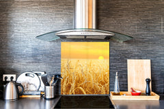 Kitchen & Bathroom splashback BS17 Green grass and cereals Series Cereal Meadow Stalk 6