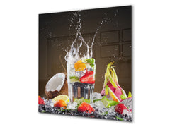 Glass kitchen splashback – Glass upstand BS09 Water splash Series: Fruit Drink 1