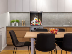 Glass kitchen splashback – Glass upstand BS09 Water splash Series: Fruit Drink 1