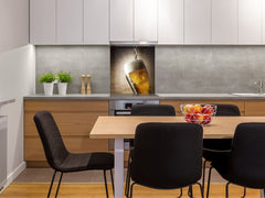 Glass kitchen splashback – Glass upstand BS09 Water splash Series: Lane Beer