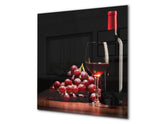 Original fond de paroi cuisine verre – Antiprojections verre – Fond verre artistique BS19 Série vin Vin raisin