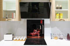 Tempered Glass backsplash – Art design Glass Upstand BS19 Wine Series: Wine Grape