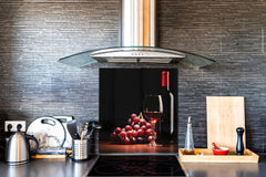 Tempered Glass backsplash – Art design Glass Upstand BS19 Wine Series: Wine Grape