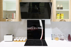 Tempered Glass backsplash – Art design Glass Upstand BS19 Wine Series: Red Wine 4