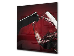 Tempered Glass backsplash – Art design Glass Upstand BS19 Wine Series: Red Wine 6