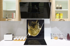 Tempered Glass backsplash – Art design Glass Upstand BS19 Wine Series: White Wine 2