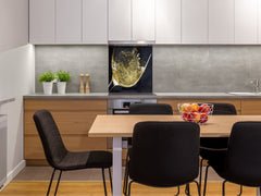 Tempered Glass backsplash – Art design Glass Upstand BS19 Wine Series: White Wine 2