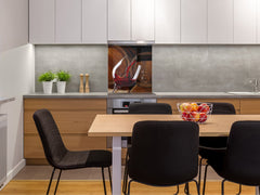 Tempered Glass backsplash – Art design Glass Upstand BS19 Wine Series: Wine From The Barrel 2