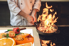 KITCHEN BOARD & Induction Cooktop Cover D07 Fruits and vegetables: Orange 23