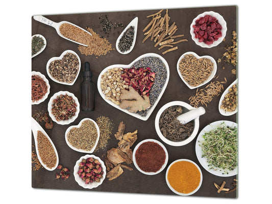 Glass Kitchen Board 60D03A: I love spices 1