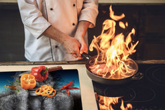 Glass stove top 60D19: A woman in the branches of trees