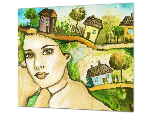 Glass stove top 60D19: Home on the head