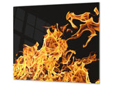 Tempered Glass Cutting Board and Worktop Saver D03 Fire Series: Fire 6