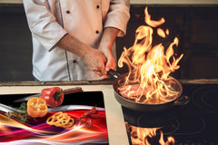 Induktionskochfeldabdeckung 60D14: Bunte Welle 1