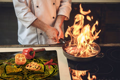 Glass Cutting Board 60D15: Egyptian figure