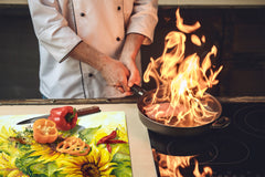 Glass Cutting Board and Worktop Saver D06 Flowers Series: Sunflower 6