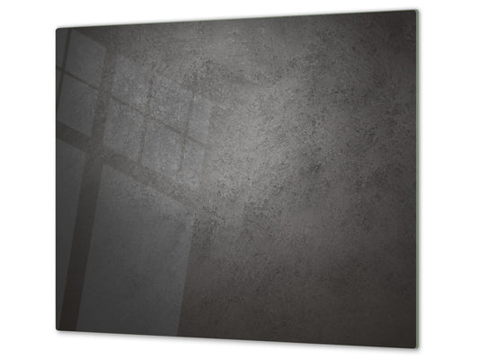 Tempered GLASS Kitchen Board – Impact & Scratch Resistant D10B Textures Series B: Dark Concrete