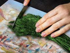 UNIQUE Tempered GLASS Kitchen Board 60D05A: Italian boats