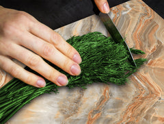 Chopping Board - Induction Cooktop Cover D21 Marbles 1 Series: Swirls of orange marble