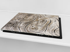 TEMPERED GLASS CHOPPING BOARD – Glass Cutting Board and Worktop Saver D26 Textures and tiles 2 Series: Growth rings 1