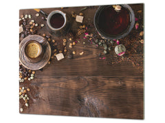 Glass Kitchen Board 60D07: Teapot with coffee 2