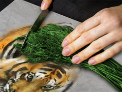 Tempered GLASS Cutting Board 60D01: Tiger
