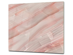 Chopping Board - Induction Cooktop Cover - Glass Cutting Board D22 Marbles 2 Series: Carrara pink marble