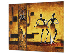 Glass Cutting Board 60D15: Egyptian figures