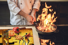 Glass Cutting Board 60D15: Egyptian figures