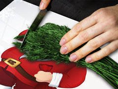 CUTTING BOARD and Cooktop Cover ;D20 Christmas Series: Santa Claus with a sack of gifts